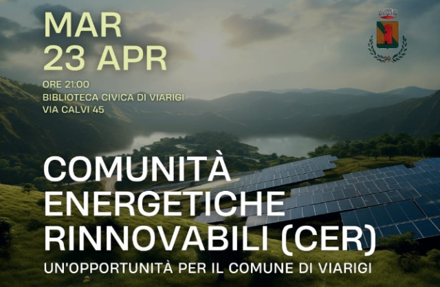 Comunità Energetiche Rinnovabili (CER) - 23 aprile 2024 (copertina)
