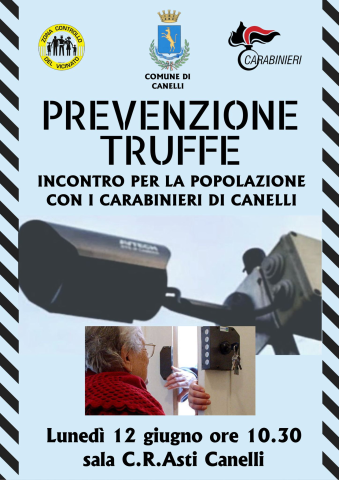 Prevenzione truffe - Canelli - 12 giugno 2023
