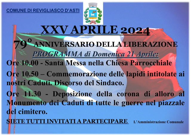 Festa della Liberazione 2024 - Revigliasco d'Asti