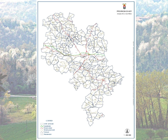 Rete infrastrutturale nella Provincia di Asti