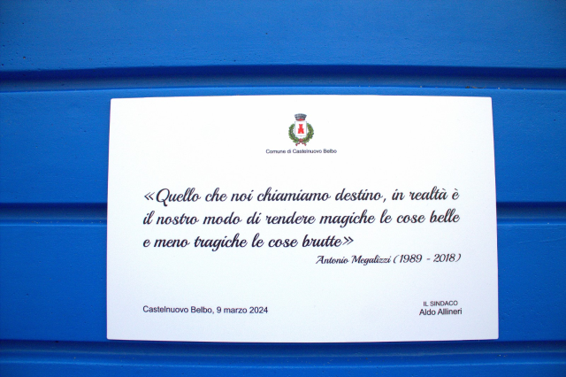Inaugurata a Castelnuovo Belbo la prima “Panchina europea” della provincia di Asti