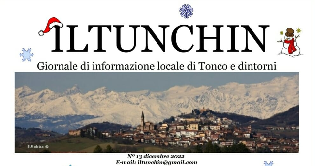 Online il nuovo numero de "Il Tunchin", il giornale d'informazione di Tonco e dintorni