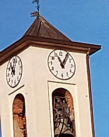 Riparato il campanile della chiesa parrocchiale di frazione Noche