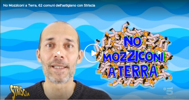 "No mozziconi a terra": il video di Striscia la notizia con i sindaci dell'Astigiano