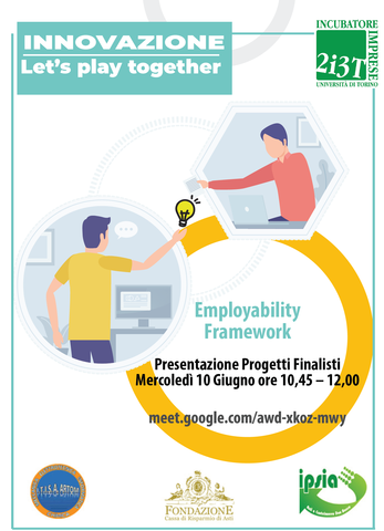 Employability Framework: mercoledì 10 giugno la presentazione dei cinque progetti selezionati