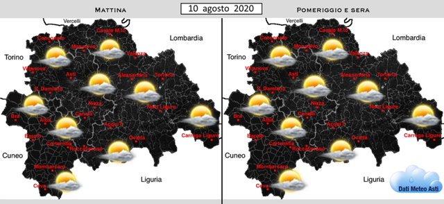 Afa moderata e punte di 35°C, nel pomeriggio temporali sulle Alpi | Previsioni meteo 10 agosto 2020