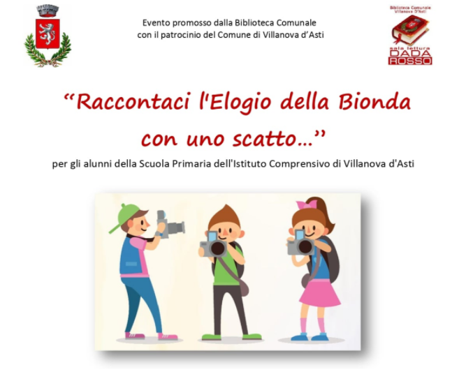 I bambini di Villanova d'Asti "racconteranno" l'Elogio della Bionda con una foto